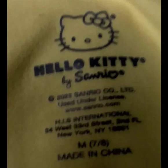 Hello Kitty Girls Lemon Yellow Soft Dress Size Medium (7-8) NWT - Picture 8 of 9